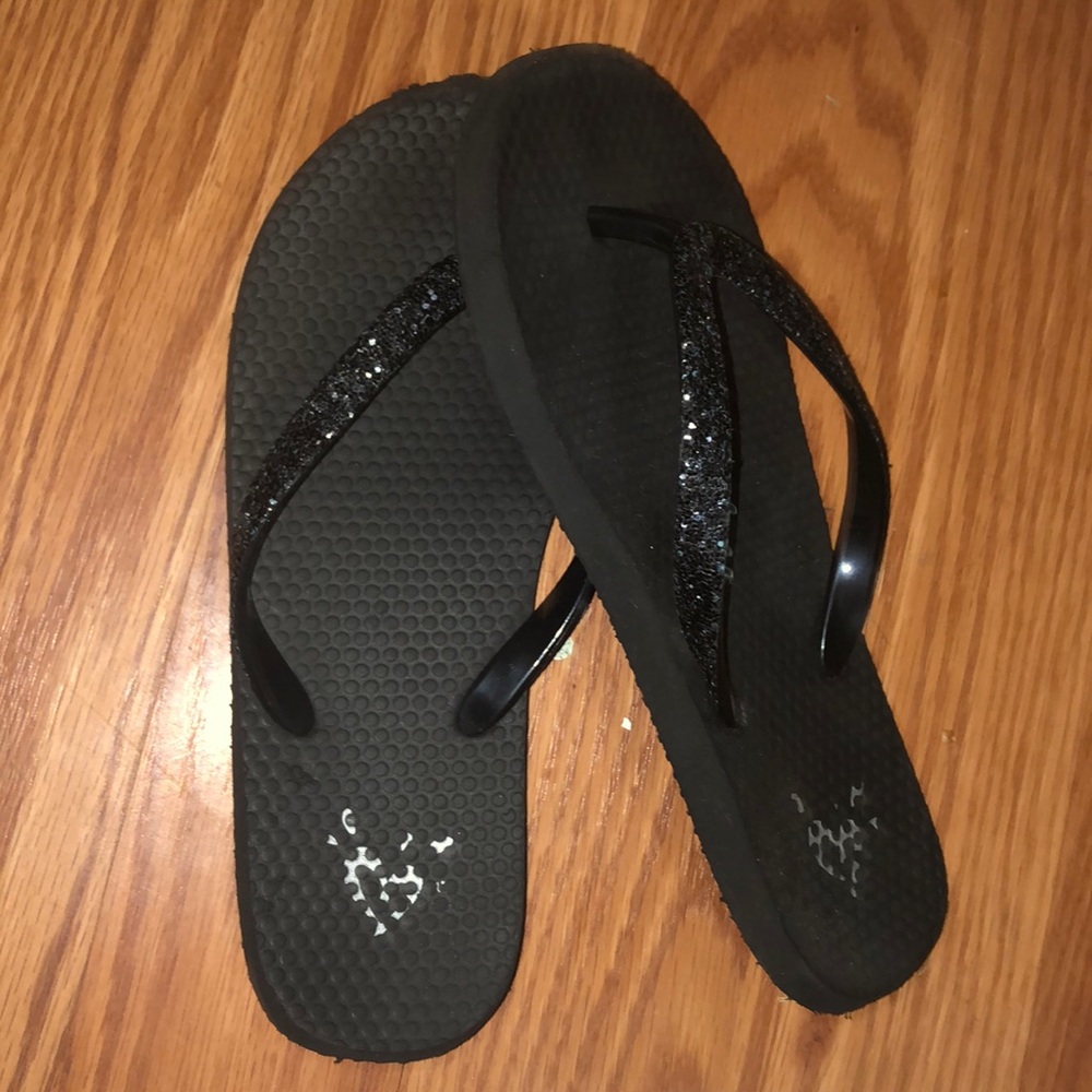 Children Black Flip Flops